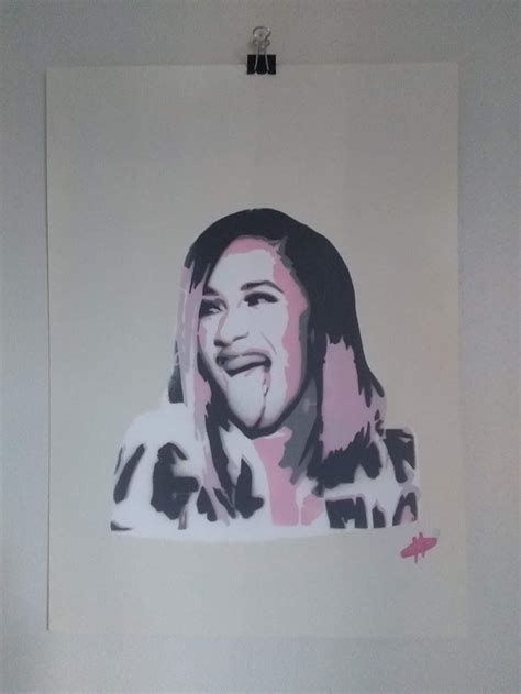 Check spelling or type a new query. Unique Original Cardi B Graffiti Portrait on canvas art ...
