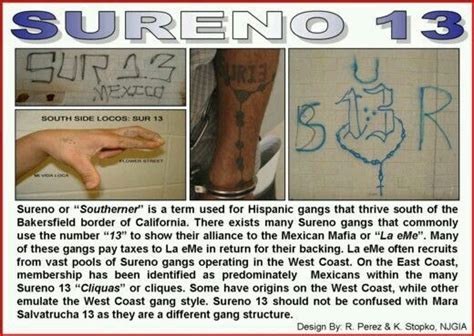 Sureno 13 Gang Signs Gang Gang Culture