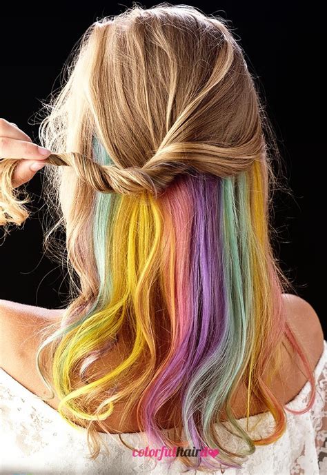 Pastel Rainbow Hair Pastel Rainbow Hair Hidden Rainbow Hair