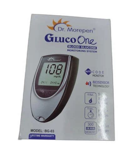 1 50 Mmol L Dr Morepen BG 03 Gluco One Glucometer For Personal Number