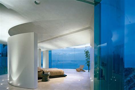 The Interior Of A Modern House Overlooking The Ocean