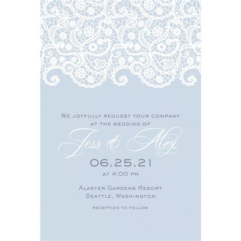 Custom Cool Lace Wedding Invitations Party City