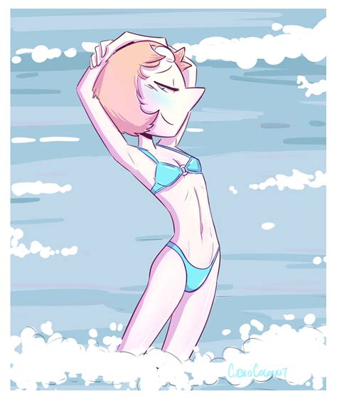 Pearl In A Hot Bikini By The Head Lifeguard Cubedcoconut Steven Universe Know Your Meme