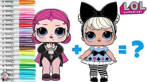 Lol Surprise Dolls Coloring Book Page Mash Up Curious Qt And Countess