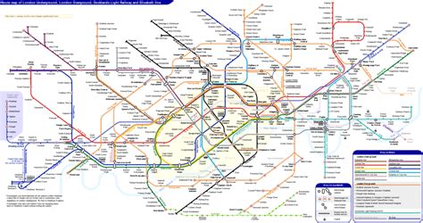 Filelondon Underground Overground Dlr Crossrail Mapsvg Wikimedia