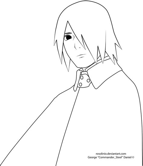 Sasuke Uchiha Lineart By Rosolinio On Deviantart
