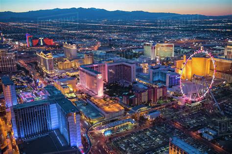 Maybe you would like to learn more about one of these? Aerial view of illuminated cityscape, Las Vegas, Nevada ...