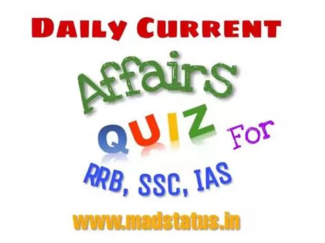 Top 10 Ca Current Affairs Quiz For Rrb Ssc 10 Sep