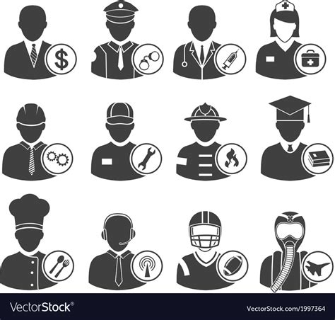 Occupation Icons Eps10 Royalty Free Vector Image