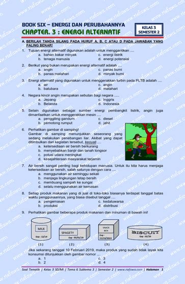 Berikan tiga contoh perubahan energi listrik pada alat elektronik! Soal Kelas 3 Tema 6 Subtema 3 Kurikulum 2013 Edisi Revisi ...