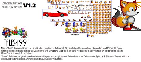 Sonic For Hire Miles Tails Prower Sprites V12 By Tales499 On Deviantart