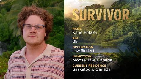 Kane Fritzler Survivor44 Cast Bio New Season Wednesdays Youtube