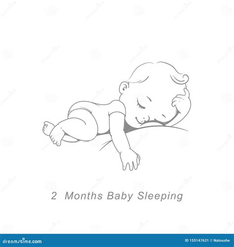 Little Baby Of 2 Month Baby Development Milestones In First Year Stock
