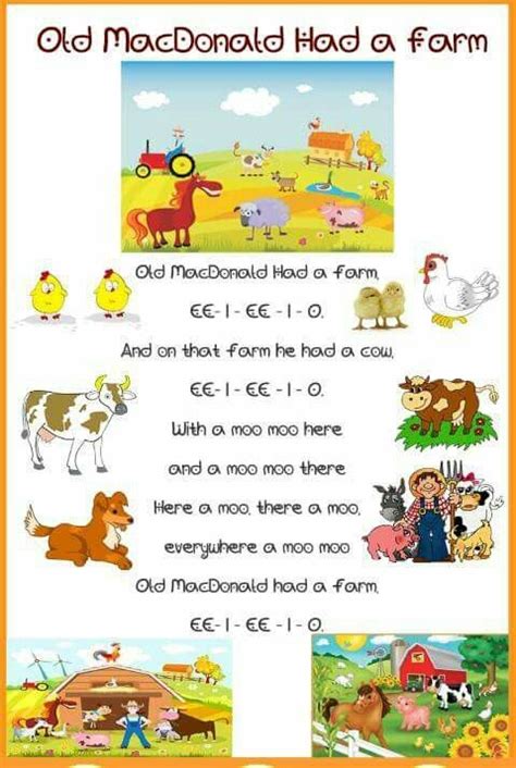 Old Mcdonald Had A Farm Preschool Activities Toddler Nursery Rhymes