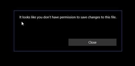 How To Repair It Looks Like You Don T Have Permission To Save Changes To This File Error
