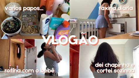 Vlog Rotina Com O Bebê Faxina Cortei O Cabelo Sozinha Youtube