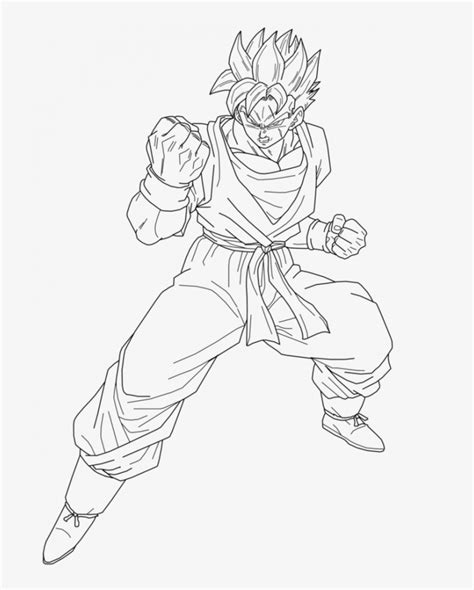 Son gohan is ready for a fight coloring page free printable. Ssj2 Goha - Free Coloring Pages