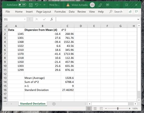 How To Calculate Standard Deviation In Excel Itechguides Com