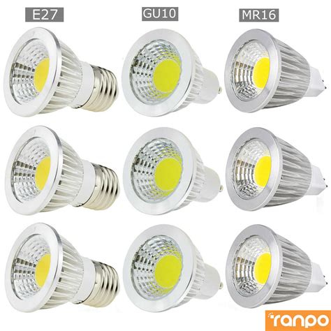 Ultra Bright Mr16 Gu10 E27 E14 Dimmable Led Cob Spot Light Bulbs 6w 9w