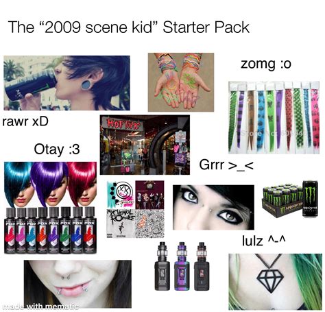 Scene Kid Starter Pack Rstarterpacks Starter Packs Know Your Meme