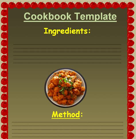 11 Free Editable Cookbook Templates Word Word Excel Samples