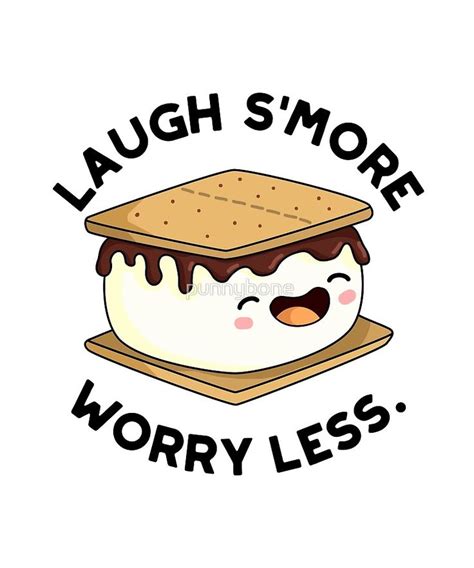 laugh s more food pun by punnybone redbubble funny food puns cute doodles funny puns