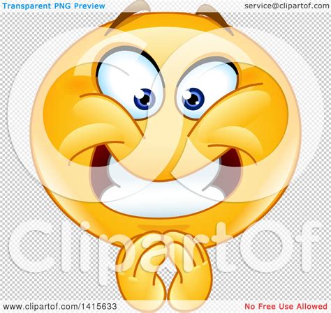 Clipart Of A Happy Emoji Emoticon Smiley Face Pleading