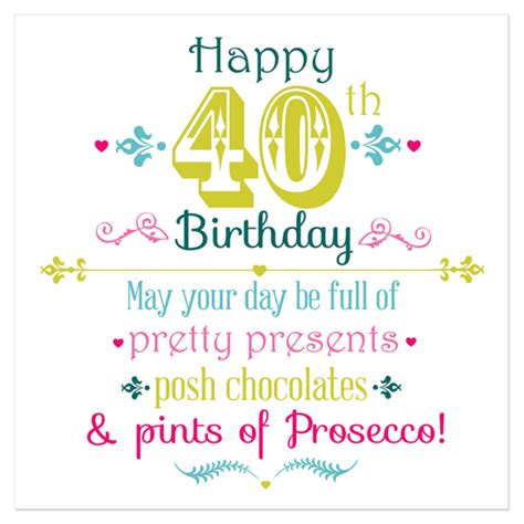 I hope you have a wonderful day and that the year ahead is full of fun and adventure. Happy 40th Birthday... - Juicy Lucy Designs