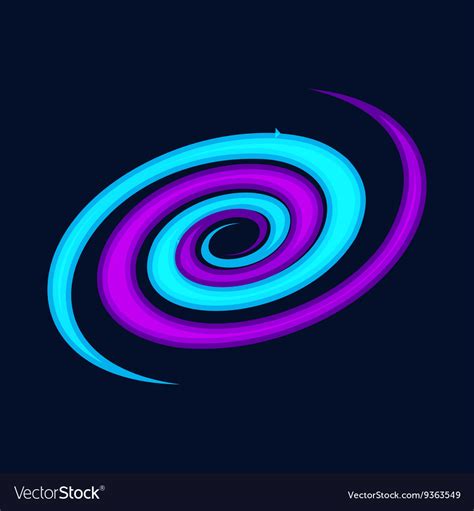 Spiral Galaxy Icon Cartoon Style Royalty Free Vector Image