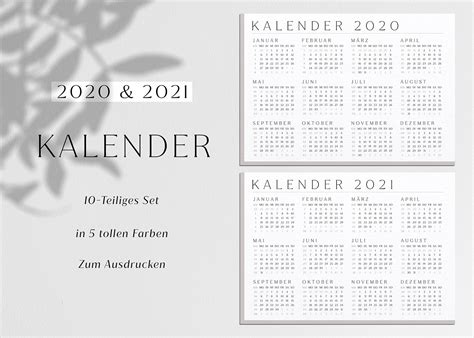 Für ein einwandfreies ergebnis in a4, a3 oder einem anderen format eignet sich jedoch das. Kalender 2021 2020 mit Kalenderwochen (KW) zum Ausdrucken | PDF 10er Set | Swomolemo Printables