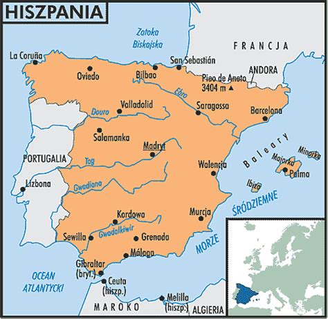 Hiszpania Mapa Fototapeta Hiszpania Mape Z Flaga Hiszpanii Wewnatrz