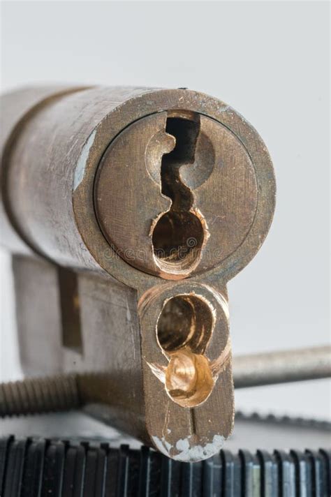 Close Up For Holes In Lock Insert Emergency Open The Lock Stock Image