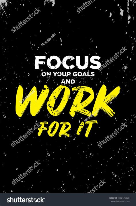 Focus On Your Goal Work Motivational Stock Vector Royalty Free