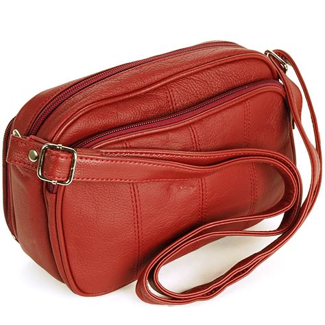 Womens Leather Organizer Purse Shoulder Bag Handbag Cross Body Bag