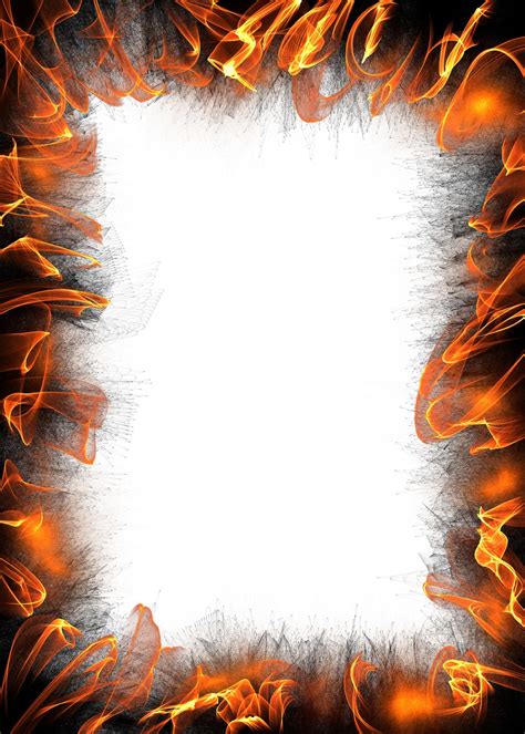 Flaming Paper Border Free Stock Photo Public Domain Pictures