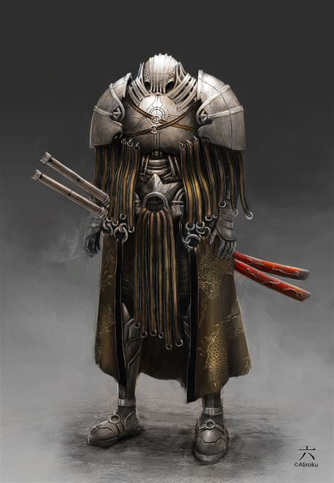 Samurai Cyborg Ali Roku Character Design Character Art Concept Art