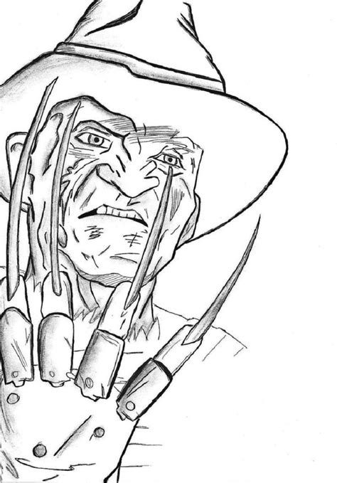 Freddy Krueger Coloring Pages For Free Printable Download Educative