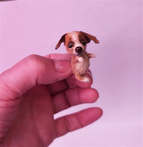 Miniature Puppy 35 Cm Ooak Dollhouse Dog 112 Scale Handmade Etsy