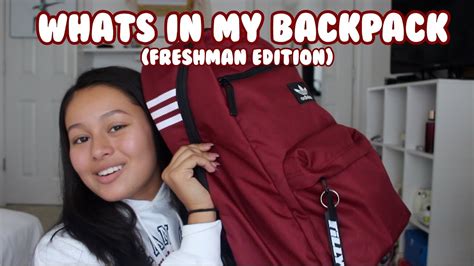 Whats In My Backpack Freshman Edition Youtube