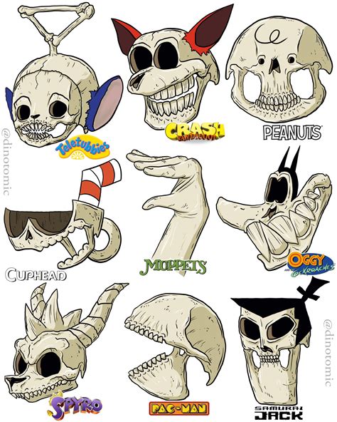 242 cartoon skulls page 7 dinotomic