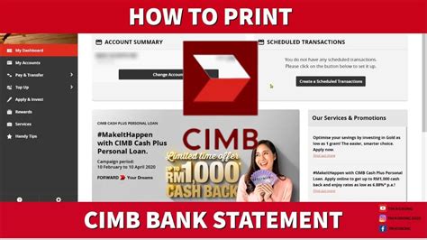 Select my accounts > estatement > email statement delivery. How To Download Online Bank Statement CIMB - YouTube