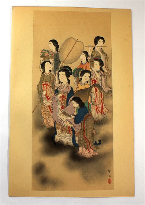 ca 1900 japanese woodblock print art print poster black paw books