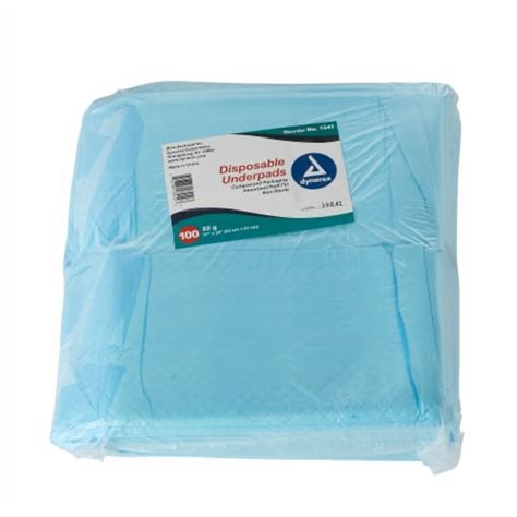 Dynarex Disposable Underpad Fluff 17x24 1341 100 Pads 17 X 24 Inch