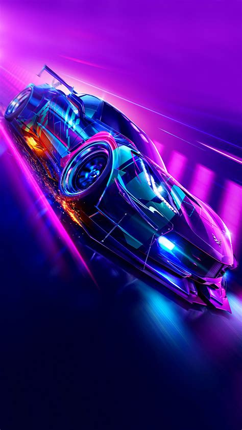 Neon Car Wallpaper 4k Mobile Drifting Fiction Hdqwalls Wallpapercrafter