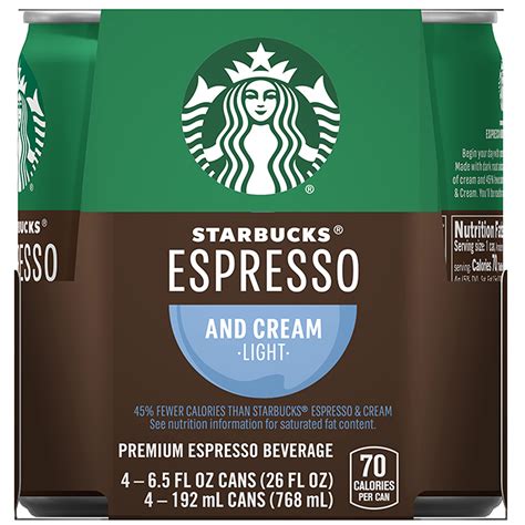 Buy Starbucks Double Espresso Espresso And Cream Light Coffee Drink 4