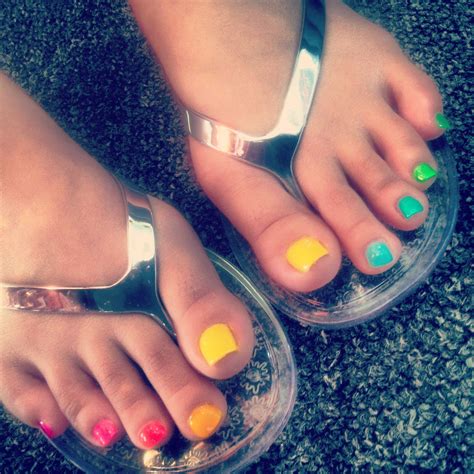 rainbow toe nail designs daily nail art and design