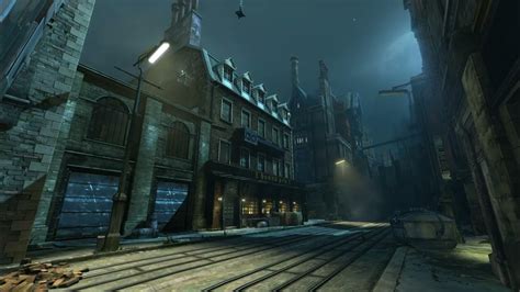 Dishonored Ambience Hound Pits Pub Backstreet Under Moonlight With