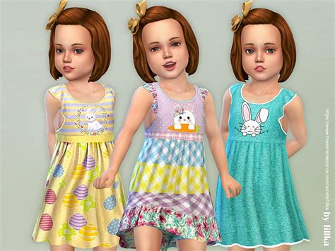 Easter Dress For Toddler Girls Found In Tsr Category Sims 4 Toddler