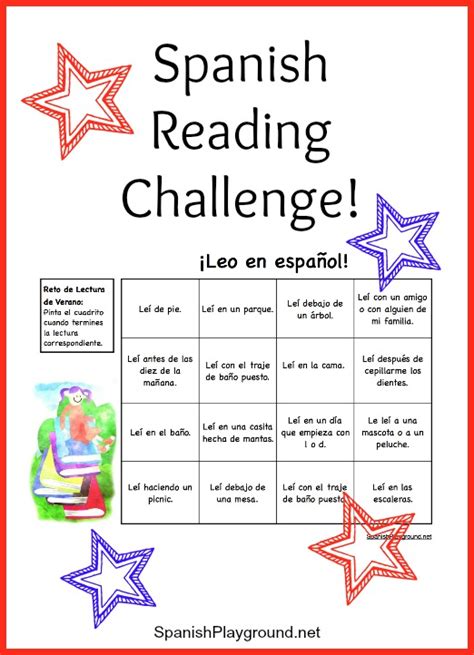Spanish Reading Challenge For Kids Spanish Playground