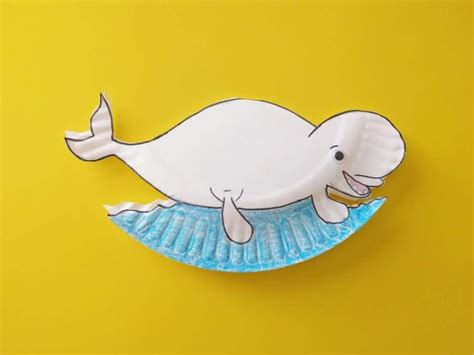 Rocking Beluga Whale Paper Plate Craft For Kids Whale Crafts Paper